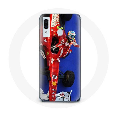 Coque Pour Samsung Galaxy A20 Formule 1 Fernando Alonso Pilote Automobile F1 Rouge