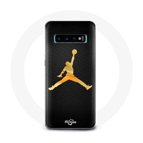 Coque Pour Samsung Galaxy S10 Edge Air Michael Jordan Logo Jaune