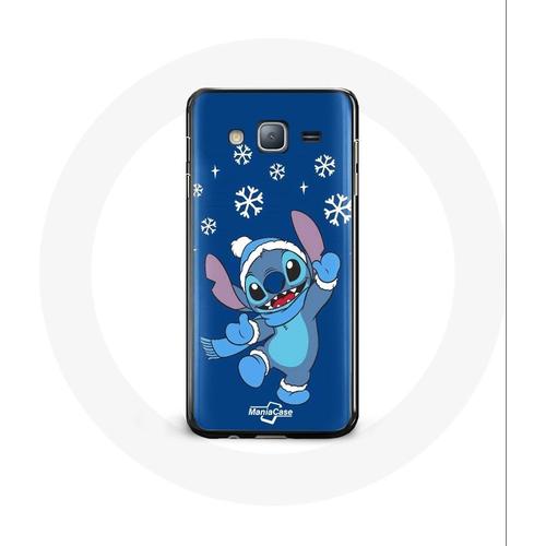 Coque Pour Samsung Galaxy Grand Prime Stitch Neige Noël Bleu