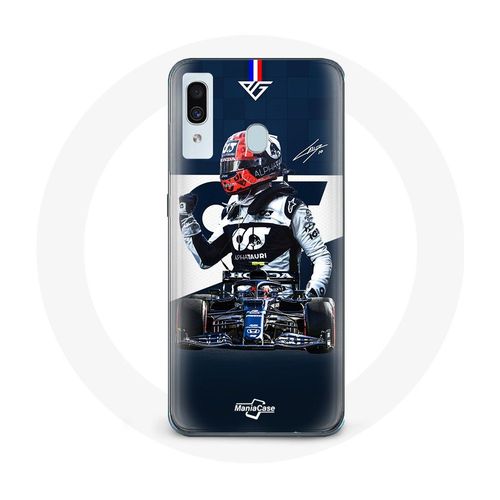 Coque Pour Samsung Galaxy A20 Formule 1 Max Verstappen Pilote Automobile F1 Bleu