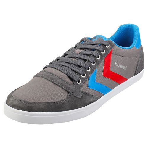 Hummel Slimmer Stadil Low Homme Baskets Decontractee Gris Bleu