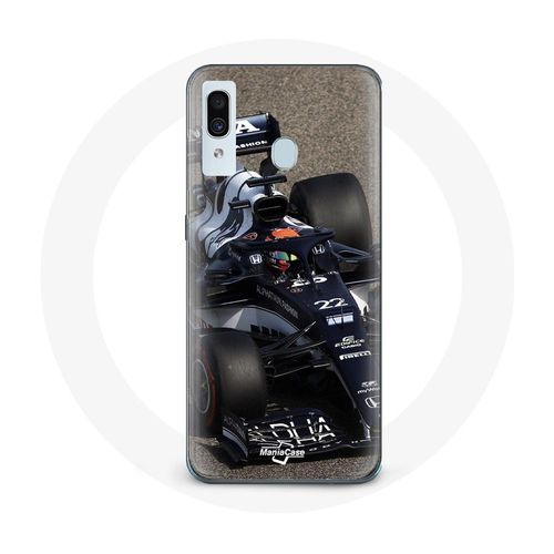 Coque Pour Samsung Galaxy A20 Formule 1 Yuki Tsunoda Pilote Automobile De F1 Bleu