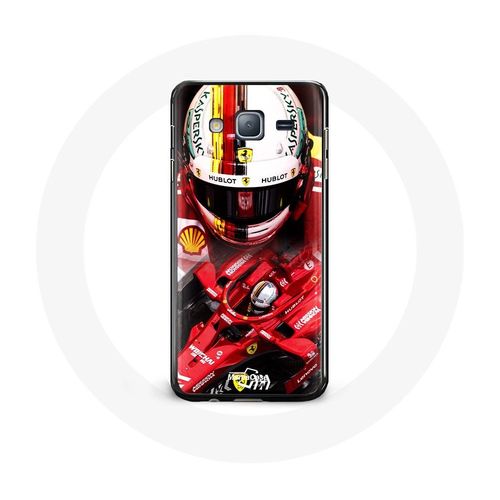 Coque Pour Samsung Galaxy Grand Prime Formule 1 Sebastian Vettel F1 Rouge