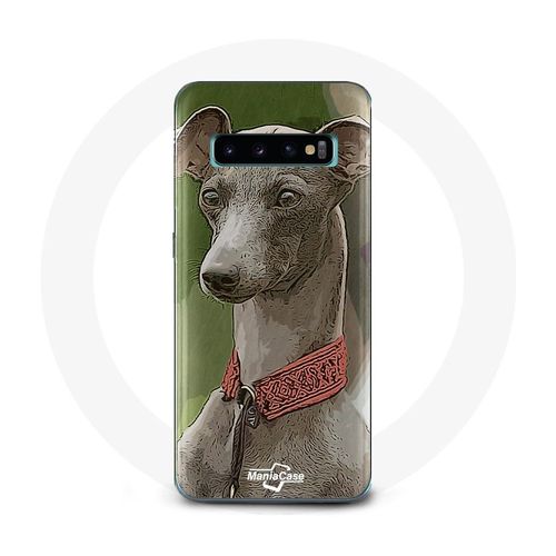 Coque Pour Samsung Galaxy S10 Edge Lévrier Greyhound Gris