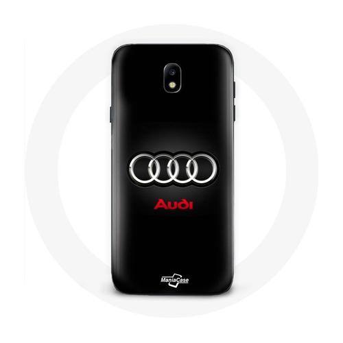 Coque Pour Samsung Galaxy S4 Audi Logo Métal Fond Noir