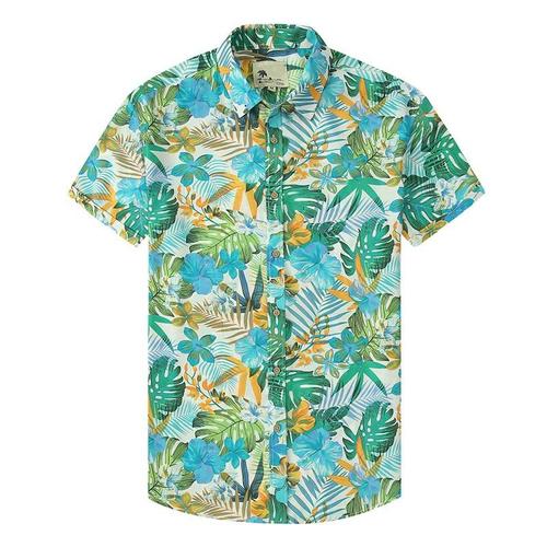 Chemise hawaïenne pour homme Père Noël fête Aloha vacances plage