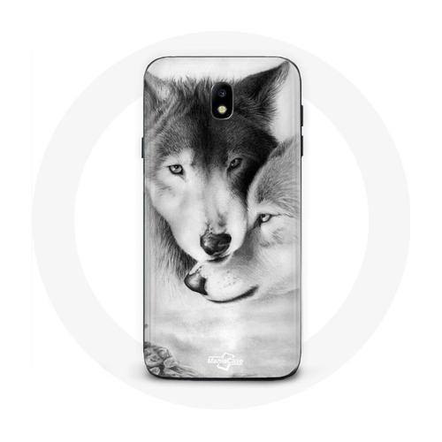 Coque Pour Samsung Galaxy S4 Loup Duo Animaux