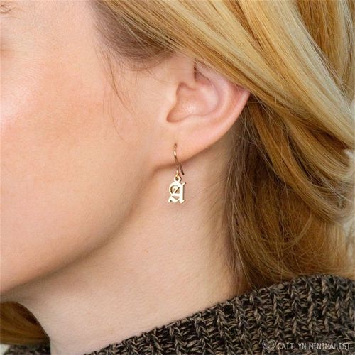 Boucles D'oreilles En Forme De Lettre Pour Fille, Pendentif Long, Modèle Élégant, Bijoux À La Mode, Cadeau Personnalisé