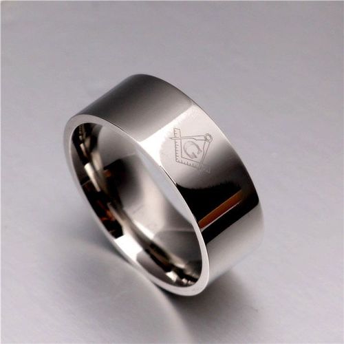 Bague En Titane Et Acier Pour Hommes, Anneau Punk, Maçon Gratuit, Vintage, Noir, Marque, Bijoux, Joli Cadeau, 316l