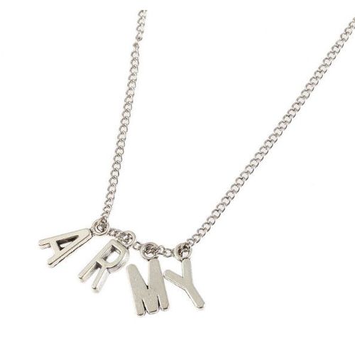 Collier Avec Pendentif Jimin Pour Garçon, En Alliage, Style Kpop, À La Mode, Lettre De L'armée, Meilleur Ami, Bijoux, 2021