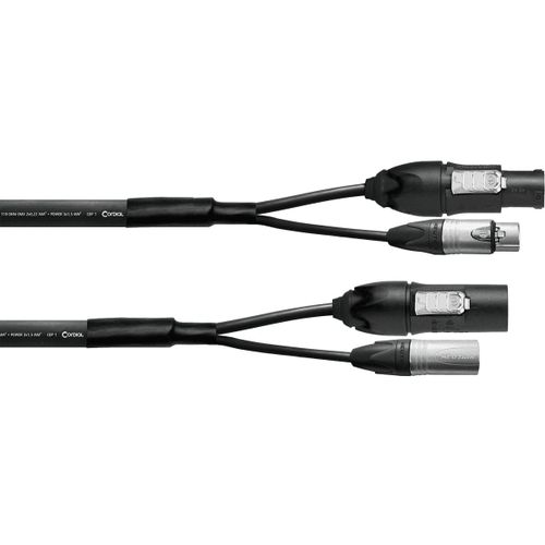 Câble DMX Hybride XLR 5 points + PowerCon 2,5 mm True 3m - Cordial ELC CPH3-DMX15PWR125-T1