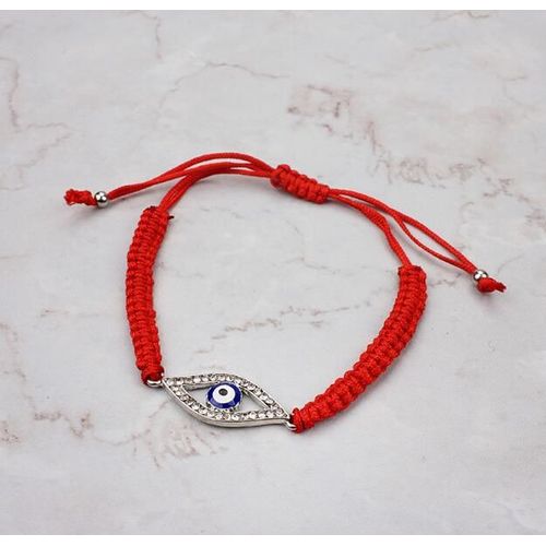 Bracelets À Breloques Mauvais Yeux Bleu Cristal, Fil Rouge Noir, Chaîne À Corde, Longueur Réglable, Meilleure Amitié