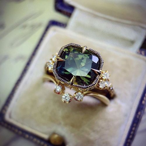 Bague En Pierre Verte Pour Femme, Bijou De Luxe, En Zircone Cubique, Cadeau De Mariage