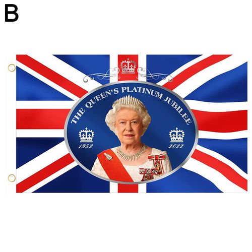 2022 Drapeau De La Reine, La Reine, Ariel, Platinums, 90x150cm, Reine Union Jack, De Qualit, Avec Les Drapeaux En Polyester Her 70t J7u4