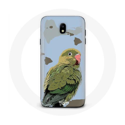 Coque Pour Samsung Galaxy S5 Perruches Oiseaux Vert