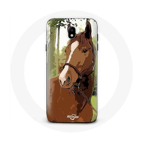Coque Pour Samsung Galaxy S5 Quarter Horse Marron Race De Cheval