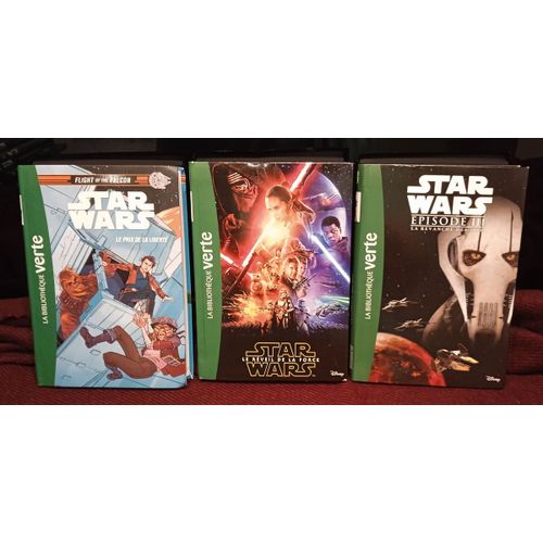 Lot 3 Livres Star Wars Bibliothèque Verte
