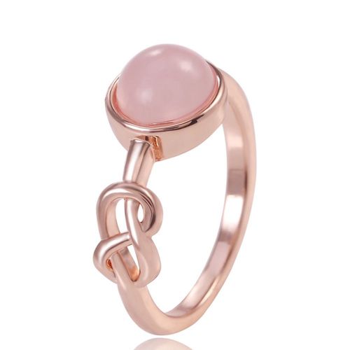 Bague Romantique En Or Rose Pour Femmes, Solitaire, Pierre Rose, Princesse, Accessoires De Fête, Bijoux À La Mode, Cadeau Mignon