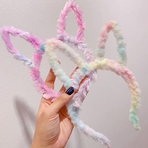 Bandeau Oreilles De Chat Lapin En Peluche Pour Enfants, 1 Pièce, Accessoire De Tête Kawaii