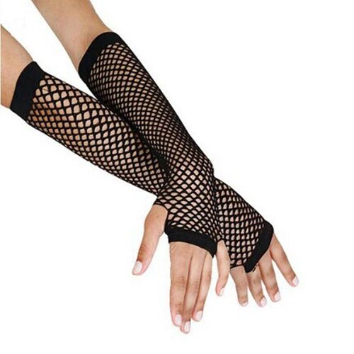 Gants Résille Néon Longs Sans Doigts, Manchettes De Bras, Vêtements De Fête, Robe Fantaisie Pour Femmes, Sexy, Beaux Gants En Maille, Accès Emo, Noir, Nouvelle Collection 2022