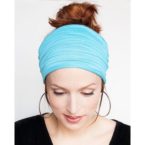 Bandeau En Coton Large, Couleur Unie, 1 Pièce, Bandeau Élastique Pour Femmes, Tissu Uni, Yoga, Sport, Turban