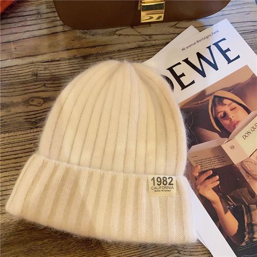 Chapeau De Couleur Unie Pour Femme Et Homme, Bonnet Chaud À La Mode Avec Numéros 2021, Couvre-Chef Vintage Pour Adulte, Nouvelle Collection Hiver 1982