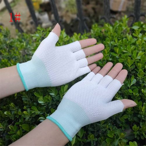 Gants En Nylon Antidérapants, 1 Paire, Pour La Pêche En Hiver, Coupe À Trois Doigts, Gants Respirants Pour Sports De Plein Air, Gants En Néoprène À Demi-Doigt