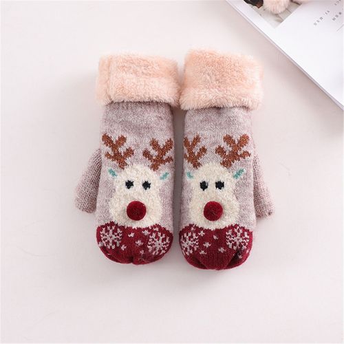 Gants D'hiver Tricotés Pour Bébés Garçons Et Filles, Avec Corde Chaude, Mitaines Complètes Pour Enfants De 3 À 8 Ans, Cadeau De Noël, Nouvelle Collection