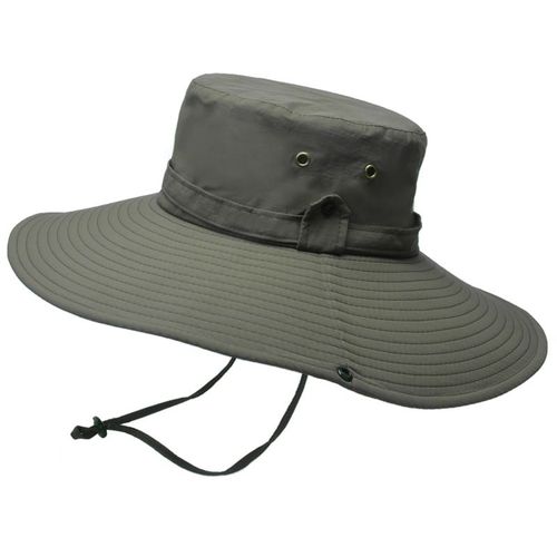 Chapeau De Soleil Imperméable Pour Hommes Et Femmes, Casquette De Pêche En Plein Air, Chapeau Seau Anti-Uv À Large Bord, Couleur Unie, Randonnée, Camping, Vente En Gros, 2021