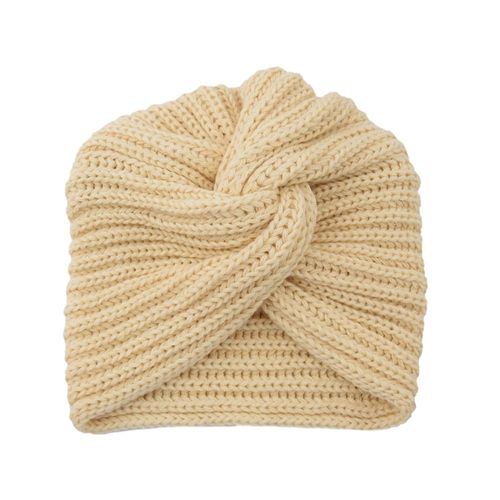 Turban Tricoté En Cachemire Pour Femme, 1 Pièce, Bonnet En Laine, Style Bohème, Indien