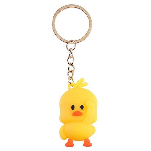 Porte-Clés Mignon Petit Canard Jaune En Silicone, 5 Pièces, Pour Femmes, Garçon Et Fille, Pendentif De Sac Cadeau, Accessoires