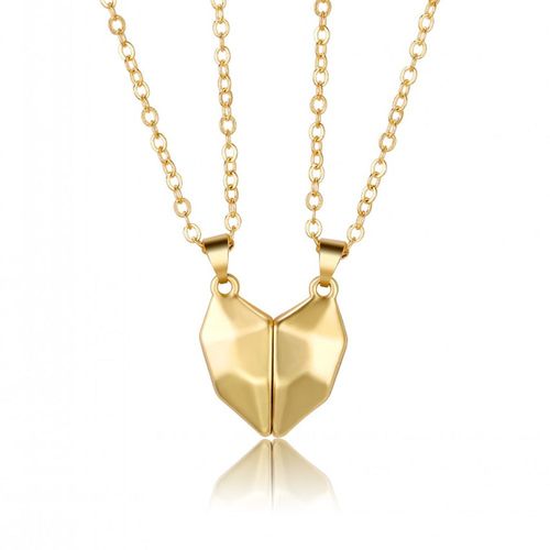 Collier De Couple Magnétique Pour Amoureux, 1 Paire, Pendentif C¿Ur Distance, Breloque En Pierre De Souhait Pour Femmes, Bijoux Cadeau De Saint Valentin
