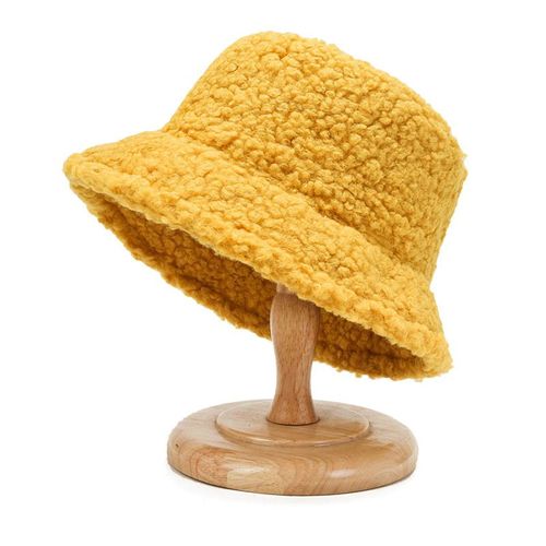 Chapeaux De Pêcheur En Peluche D'agneau Doux Et Chaud Pour Femmes, Chapeaux De Seau D'automne Et D'hiver, Panama, Casquettes D'extérieur Décontractées, Style Coréen