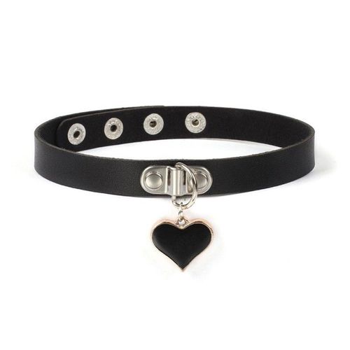 Collier Ras Du Cou En Cuir Pu Pour Femmes Et Adolescentes, Gothique, Sexy, Punk, Rivet, C¿Ur, Croix, Rock, Mode, Bijoux, Cadeaux