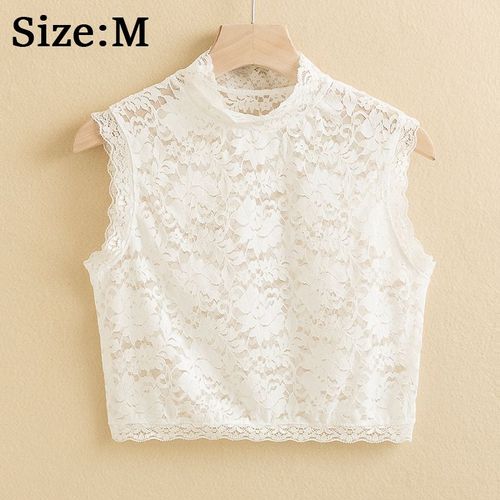 Chemisier À Faux Col En Coton Pour Femmes, Chemise Vintage En Dentelle Florale, Col Détachable, Pour Hommes Et Femmes, Faux Cravate, Revers, Accessoires De Vêtements