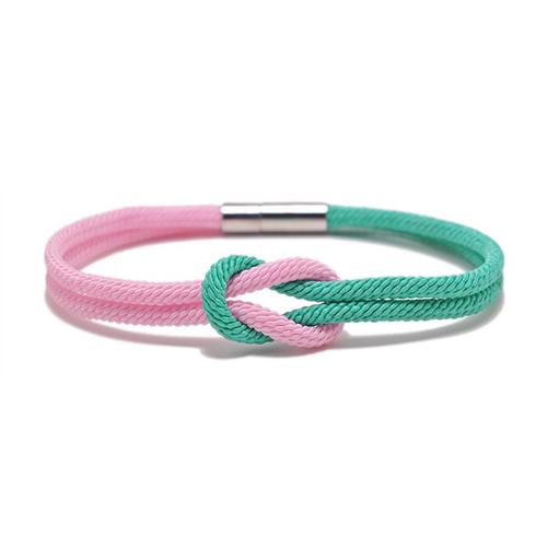 Bracelet En Acier Inoxydable Pour Couple, Double Couche, Corde Milan, Brassard, N¿Ud Chinois, Breloque Ethnique, Cadeau Pour Petit Ami