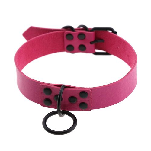 Collier Ras Du Cou Gothique En Faux Cuir Pour Femmes, Réglable En Métal, Punk