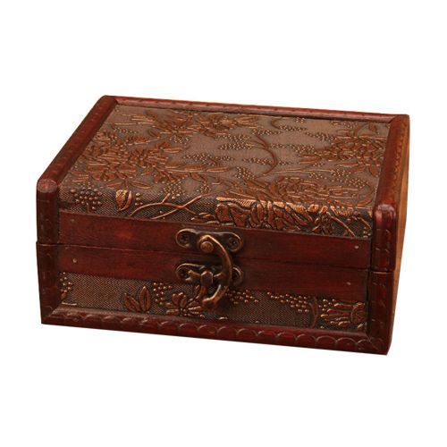 Boîte De Rangement En Bois Verrouillable Pour Bijoux, Boîte De Rangement Pour Colliers Et Boucles D'oreilles