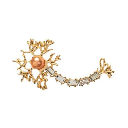 Broche En Fausse Perle Incrustée De Tissu Nerf, Broche Pour Les Organes, Uniforme D'infirmière Et De Médecin, Cadeau Décoratif