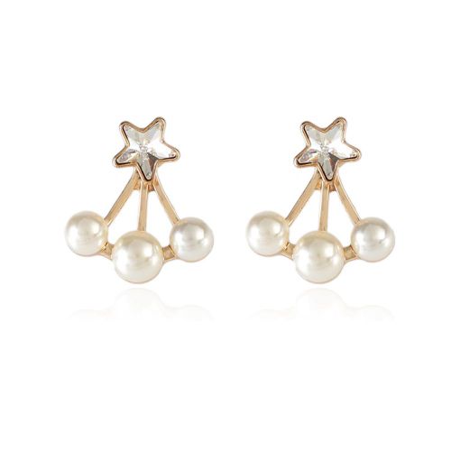 Veste D'oreille En Fausse Perles Strass Femme, Femme, Boucles D'oreilles De Soirée, Cadeau De Bijoux