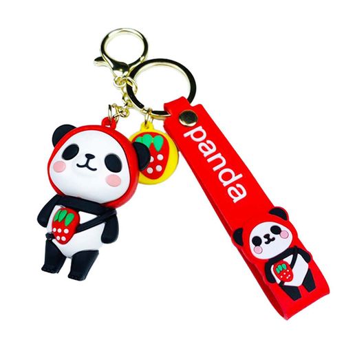 Porte-Clés Avec Pendentif Animal Mignon, À La Mode, Rouge, Jaune, Rose, Bleu, Poupée Panda De Dessin Animé, Accessoires Créatifs, Cadeau Pour Sac De Filles