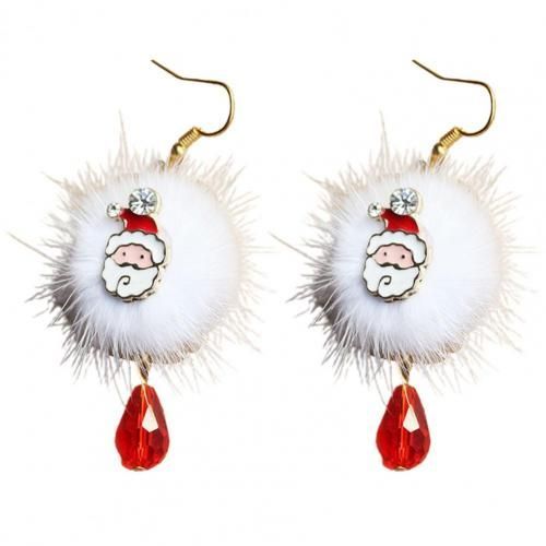 Rouge Strass Doux Renne Pendentif Boucles D'oreilles De Noël Bijoux De Fête