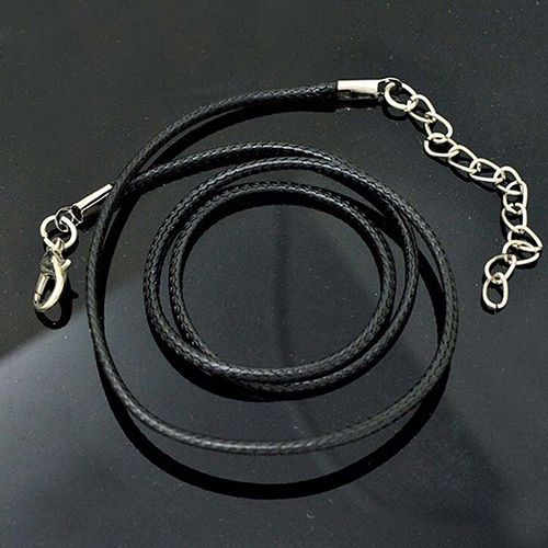 Collier En Faux Cuir Noir, 10 Pièces, Cordon Ras Du Cou, Chaîne Tressée Ajustable