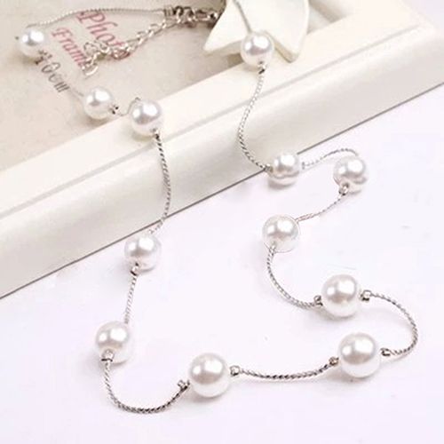 Pendentif Ras De Cou En Fausse Perle, Collier Court, Romantique Pour Femme, Bijoux