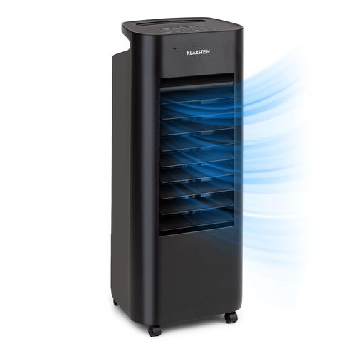 Rafraîchisseur d'air - Klarstein - silencieux - Ventilateur humidificateur d'air - 6 L - climatiseur mobile sans evacuation - Noir