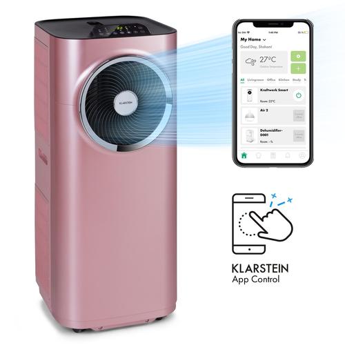 Climatiseur mobile avec evacuation - Klarstein - 10000 BTU - Fonction ventilateur & déshumidificateur - Refroidisseur d'air - Rose