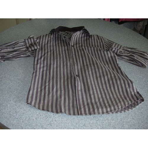 Chemise Rayée Gris Et Noir "T-37-38" Celio