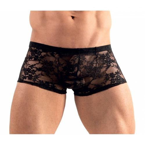 Boxer Sexy Boxer Dentelle Lace Flower Noir Svenjoyment