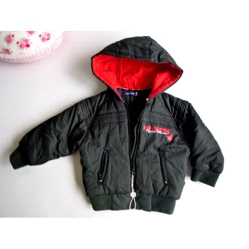 Bomber Noir Bébé Original Marines Blouson Capuche Manteau Hiver 12 Mois Garçon Fille