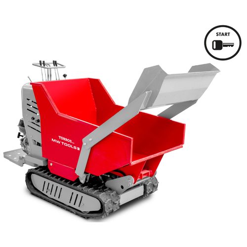 Minidumper hydrostatique à chenilles avec pelle 80KG benne basculante 500KG 9CH à démarrage électrique Torros HRD500HSE